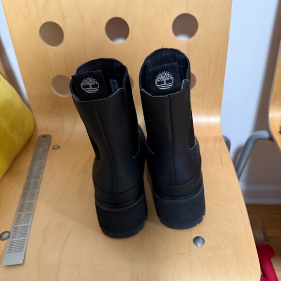 Women's Timberland Black Rebotl Chunky Platform Waterproof Boots Size 9.5 M - Picture 5 of 14